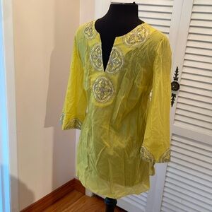 New tunic  INC 100% delicate cotton embroidered (Batist)  size 8
